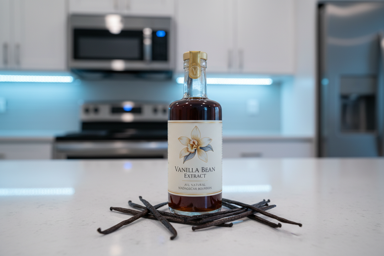 100% Pure Vannilla Extract 4, 6, and 8 oz